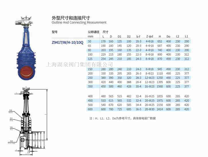 z941t-10電動(dòng)閘閥型號(hào)、尺寸